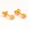 STUDEX - Gold Plated Large Tiffany Apr Crystal Sterilized Ear Studs - Image 2