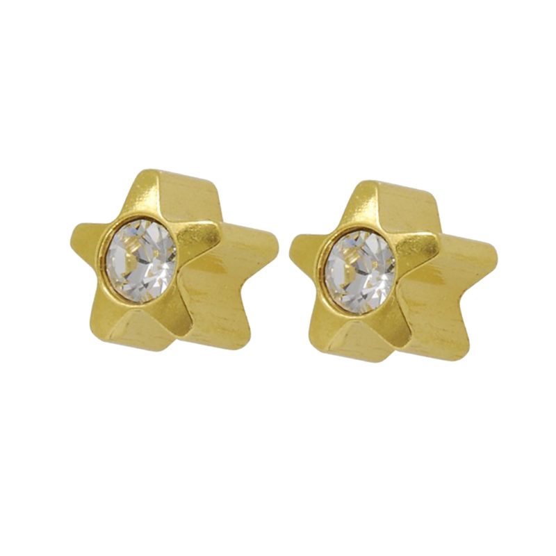 Gold Plated Regular Star Sterilized Ear Studs