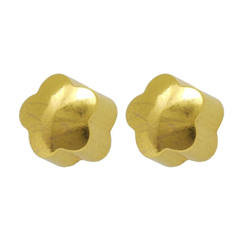 Regular Flower Gold Plated Sterilized Ear Studs