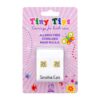 STUDEX - Gold Plated 4mm Cz Tiffany Sensitive Earrings For Kids - Image 5